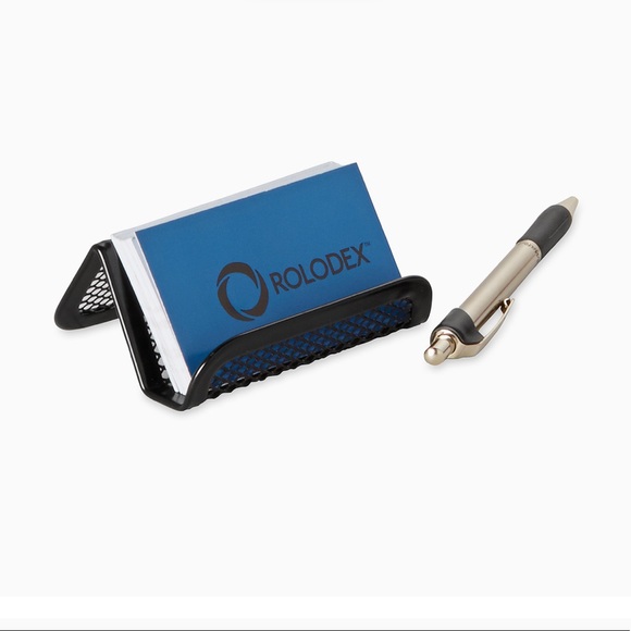 Rolodex Mesh Business Card Holder, Black - Picture 3 of 6